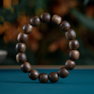 保真越南芽庄黄奇楠沉香手串老型桶珠沉水老料棋楠佛珠男女款 手链