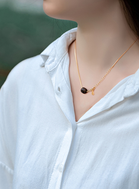 天然奇楠沉香锁骨链女小敏家同款