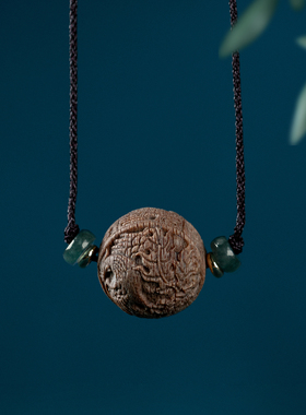 保真天然越南芽庄沉香吊坠挂件女