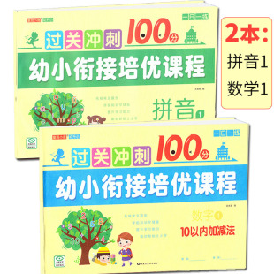 测试训练综合学前班复习题幼升小一日一练习册 单元 2本 上册拼音1数学10以内加减法幼小衔接过关冲刺100分大班培优课程试卷