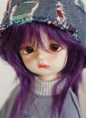 懒娃bjd假发643分大叔SD id75 MDD 人偶男女娃长卷狼尾发 高温丝