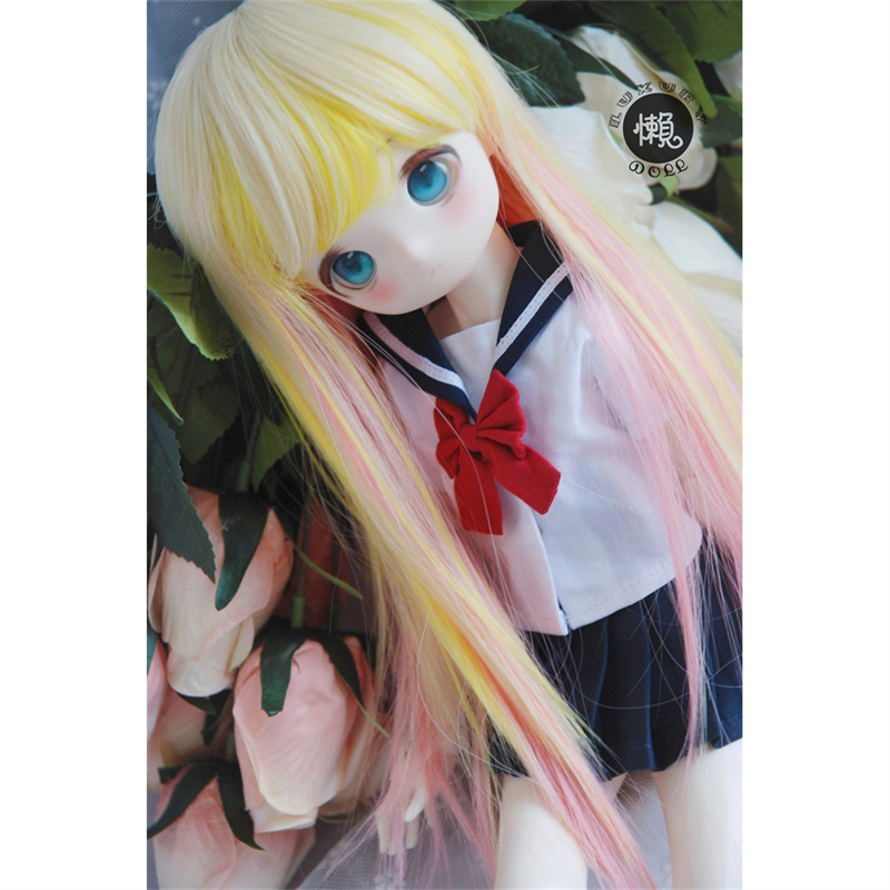 巨婴SDBJD熊蛋高温线长直发假发