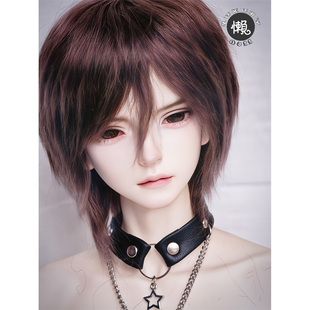 懒娃BJD娃娃假发 3分4分龙魂大叔SD帅酷男娃马海毛短发头弹性发网