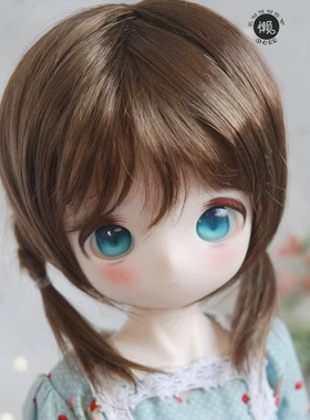 懒娃BJD假发34分巨婴sd人偶MDD熊妹小揪揪辫子可爱仿马海毛假毛