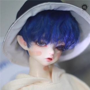 懒娃BJD假发346分sd人偶小布龙魂 id75 短发微卷男毛高温丝 现货