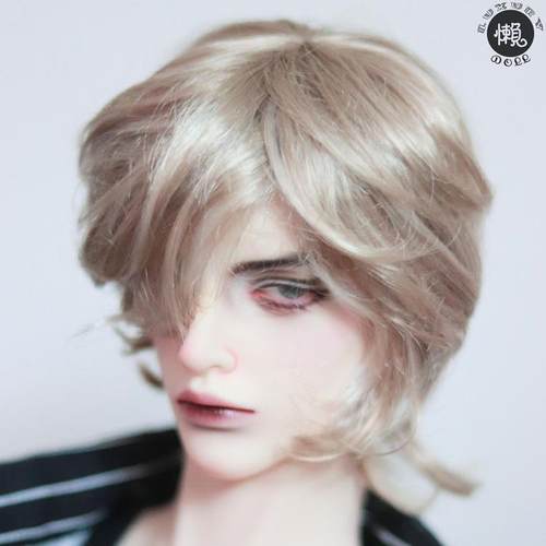 懒娃BJD娃娃假发 3分龙魂大叔SD4分MSD 帅酷 男娃假毛 仿马海毛