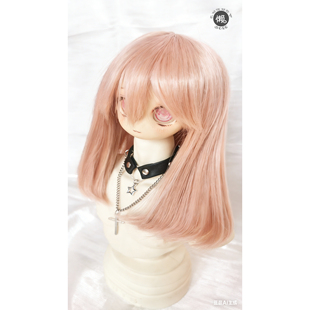 懒娃bjd假发3分sd人偶男娃女娃日常服帖内扣橙色假毛