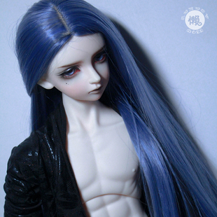 BJD男女娃SD人偶日常假发643分大叔巨婴古装男神中分古风直长头发