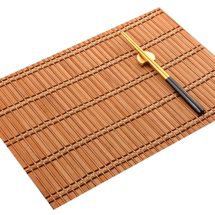 竹制餐垫桌垫隔热垫日式西餐垫高级感餐具垫实木质木制中式竹帘垫