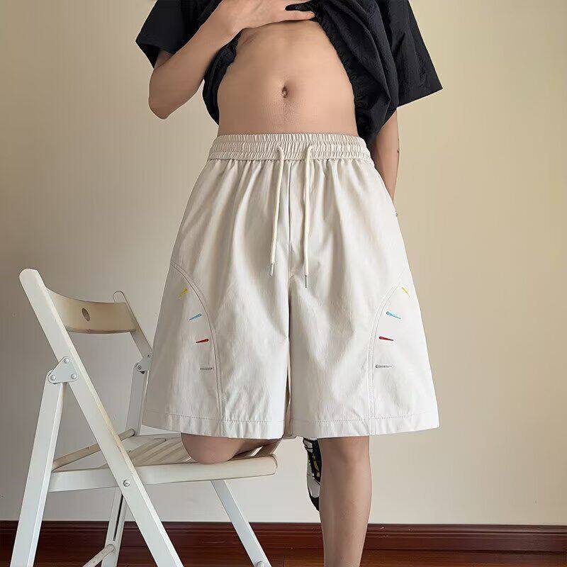 美式高街潮牌bf运动短裤男夏季薄款宽松休闲五分裤子篮球训练中裤