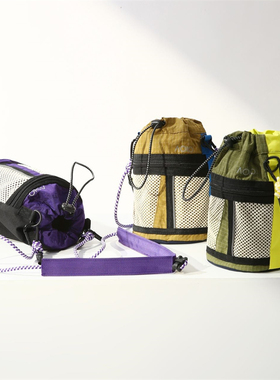 炒好看！Lu家平替！男女户外山系运动机能耐磨防泼水水桶包单肩包