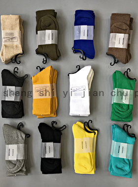 可搭情侣！秋冬15色针织棉吸汗透气加厚中长筒袜堆堆袜