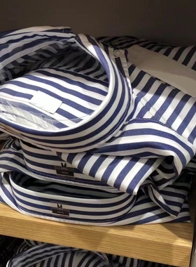 日单优品 秋季男士通勤百搭经典条纹棉质轻商务休闲长袖衬衫