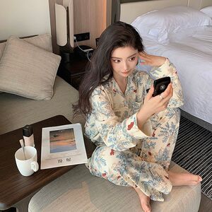 纯棉月子服孕妇哺乳睡衣春夏天薄款待产怀孕期家居服产后喂奶套装