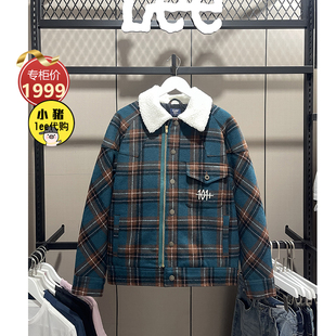Lee冬季 A03037 毛领格子羽绒服休闲外套夹克羊毛LMT006324201736