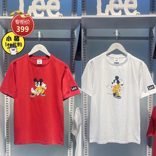 K14000 A02842 Lee夏男红色T恤卡通印花棉打底衫 LMT0050813RX00F