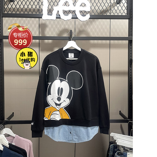 Lee常规纯棉卡通假两件卫衣