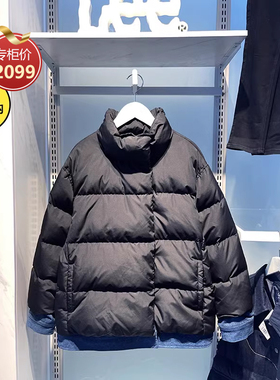 Lee冬女装牛仔拼接加厚羽绒服面包服宽松LWT0042344UC00F-K11000