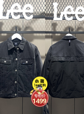 Lee女士冬季牛仔拼接加厚保暖棉服厚外套LWT006631201714-A04972