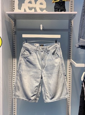 Lee专柜男装21夏季百搭五分裤薄款微弹休闲直筒宽松LMR9035DB78V