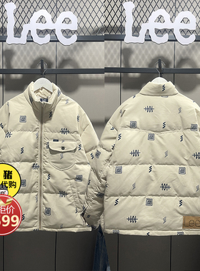 Lee男士冬季加厚羽绒服保暖外套刺绣休闲LMT006317201732-A03034