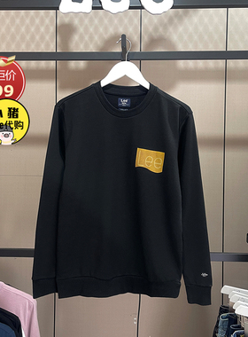 Lee男装黑色秋装新款卫衣印花101系列纯棉LMT003620101228-K11000