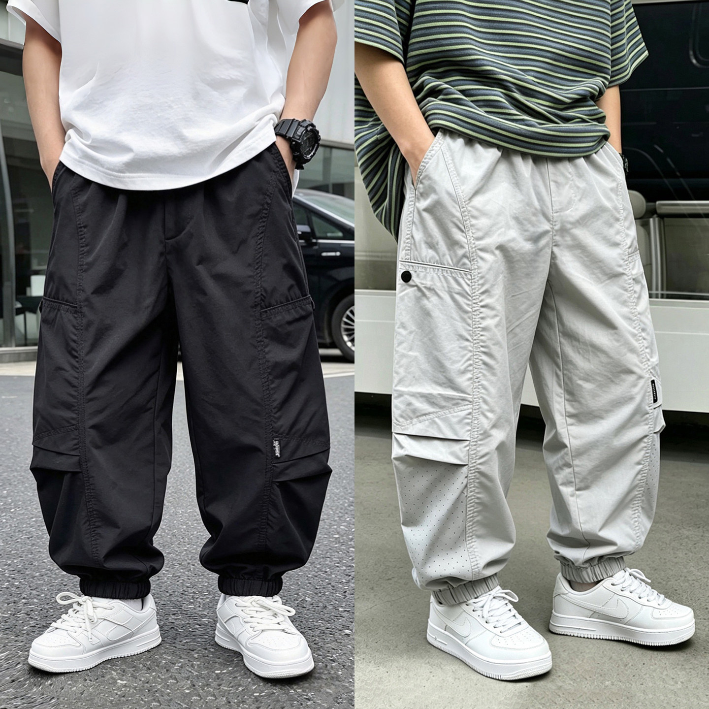 牛哆哆童装男童薄款工装裤2026夏装中大童休闲长裤儿童裤子87929