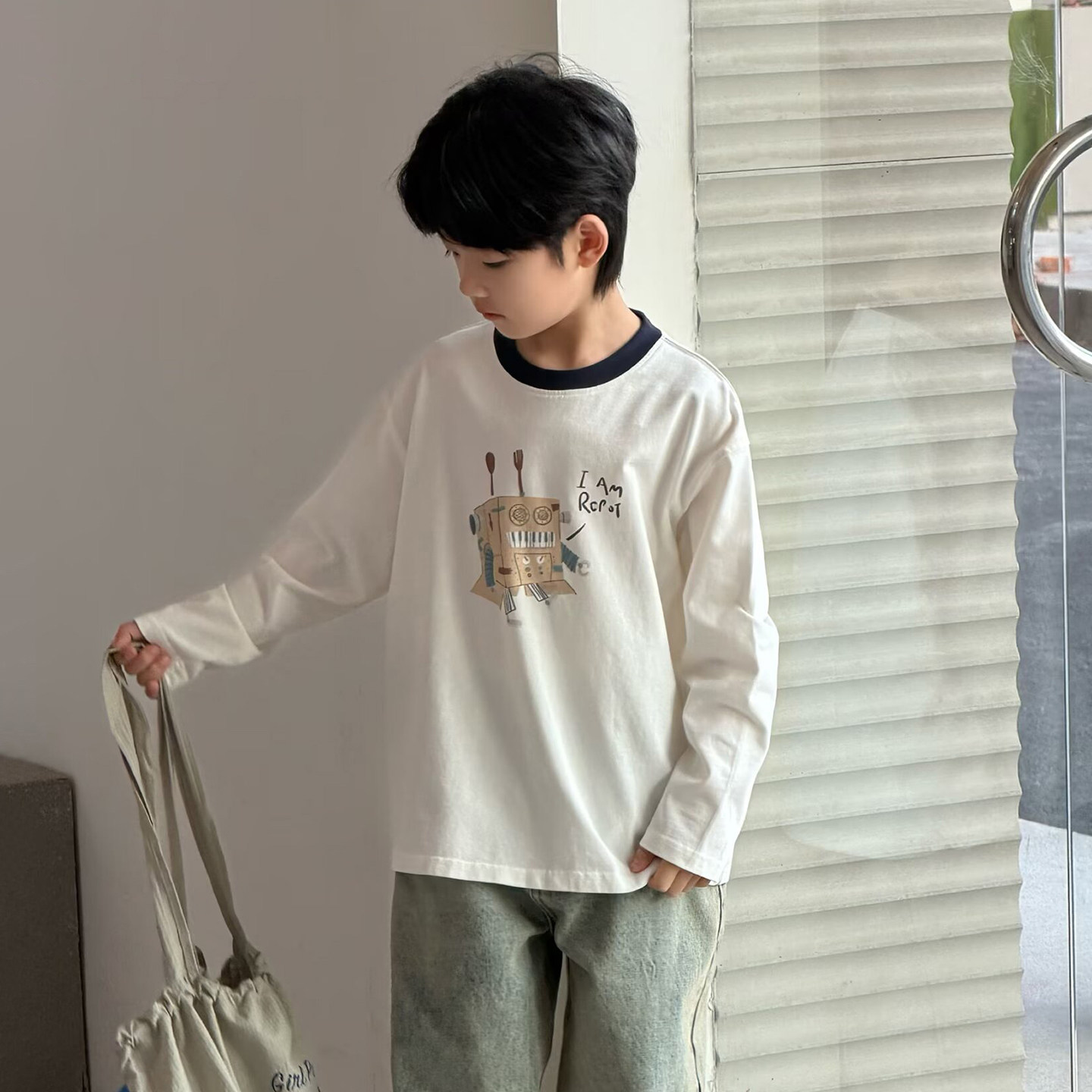 大E小e童装儿童长袖T恤2026春装中大童韩版打底衫男女童上衣90003,童装/婴儿装/亲子装,T恤,淘宝优惠券,粉丝福利购,淘宝优惠卷