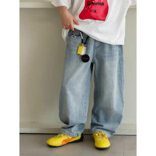 子男女童裤 大E小e童装 中大童帅气裤 2026春装 子89930 儿童牛仔裤