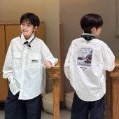 2026春装 衬衫 中大童白色衬衣男女童上衣39579 儿童长袖 牛哆哆童装