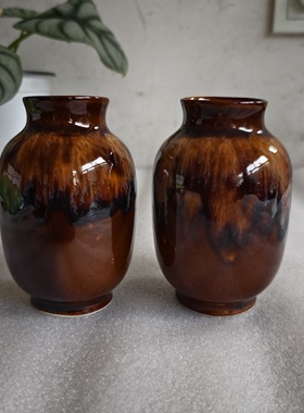 70年代景德镇复古陶瓷花瓶干花插花水培客厅中式装饰陶罐摆件收藏