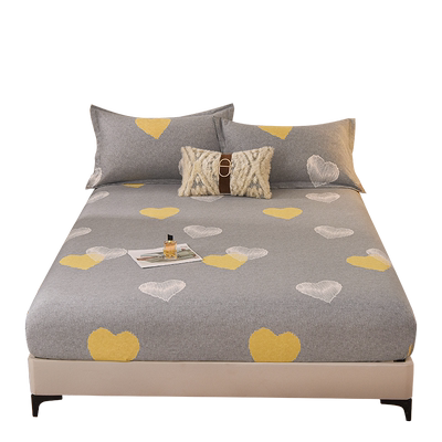 磨毛纯棉床笠单件加厚