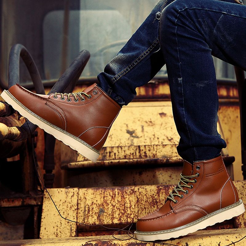 875短靴马丁靴美式复古高帮皮鞋