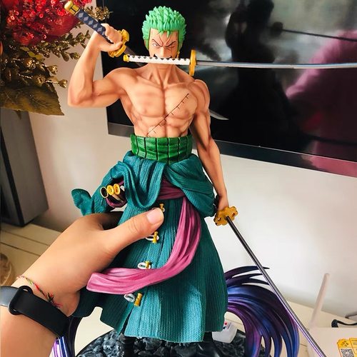 海贼王蛇人路飞索隆三刀流手办