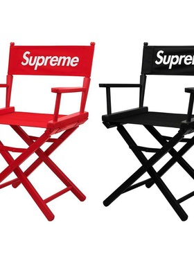 潮牌Suprme 19ss折叠椅导演椅 实木凳子钓鱼野外 垂钓 露营椅子