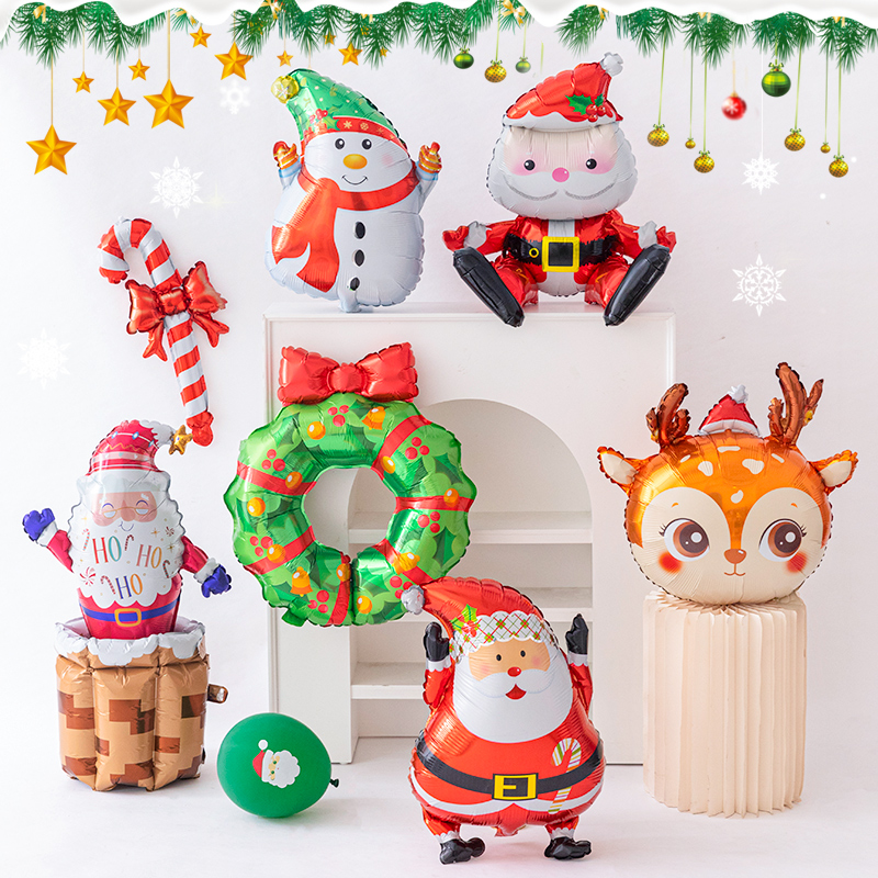 圣诞节卡通铝膜气球装饰