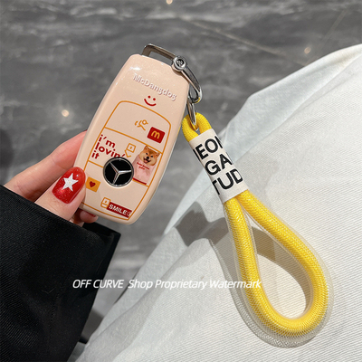 适用奔驰c200l钥匙套glc300车a级B级c180l壳glc260老款gla e200扣