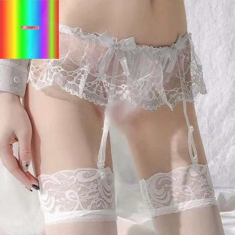 黑色蕾丝吊带假两件拼接jk