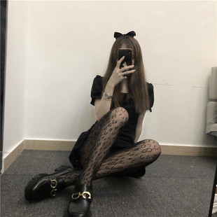 裤袜豹纹渔网袜ins韩国网红搭西装显瘦镂空打底性感复古女