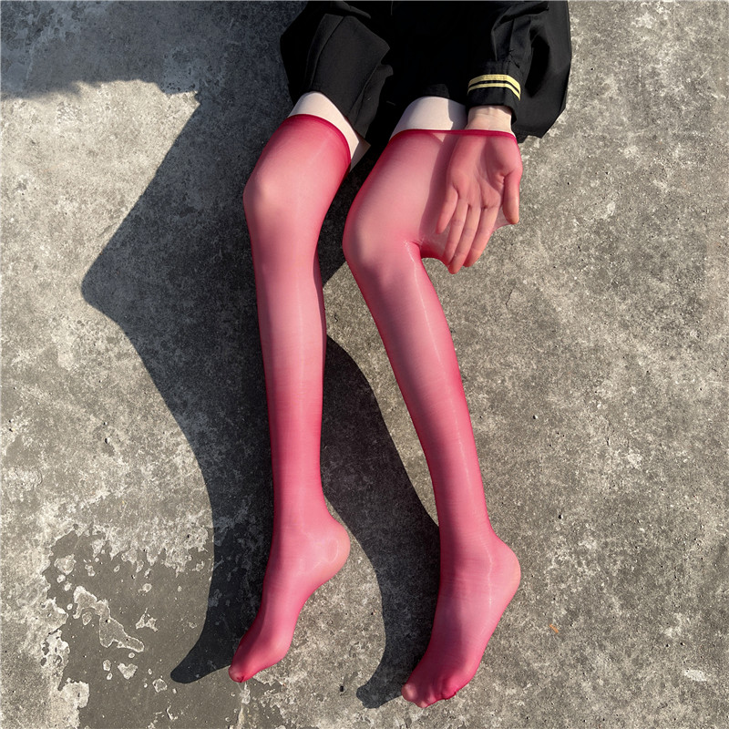 红色长筒袜子女夏季超薄性感油亮黑丝袜纯欲白丝过膝马油光大腿袜,女士内衣/男士内衣/家居服,长筒袜,淘宝优惠券,粉丝福利购,淘宝优惠卷