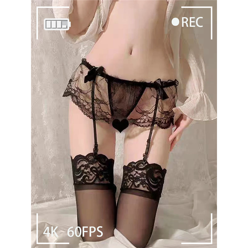 性感黑丝吊带袜拼接一体蕾