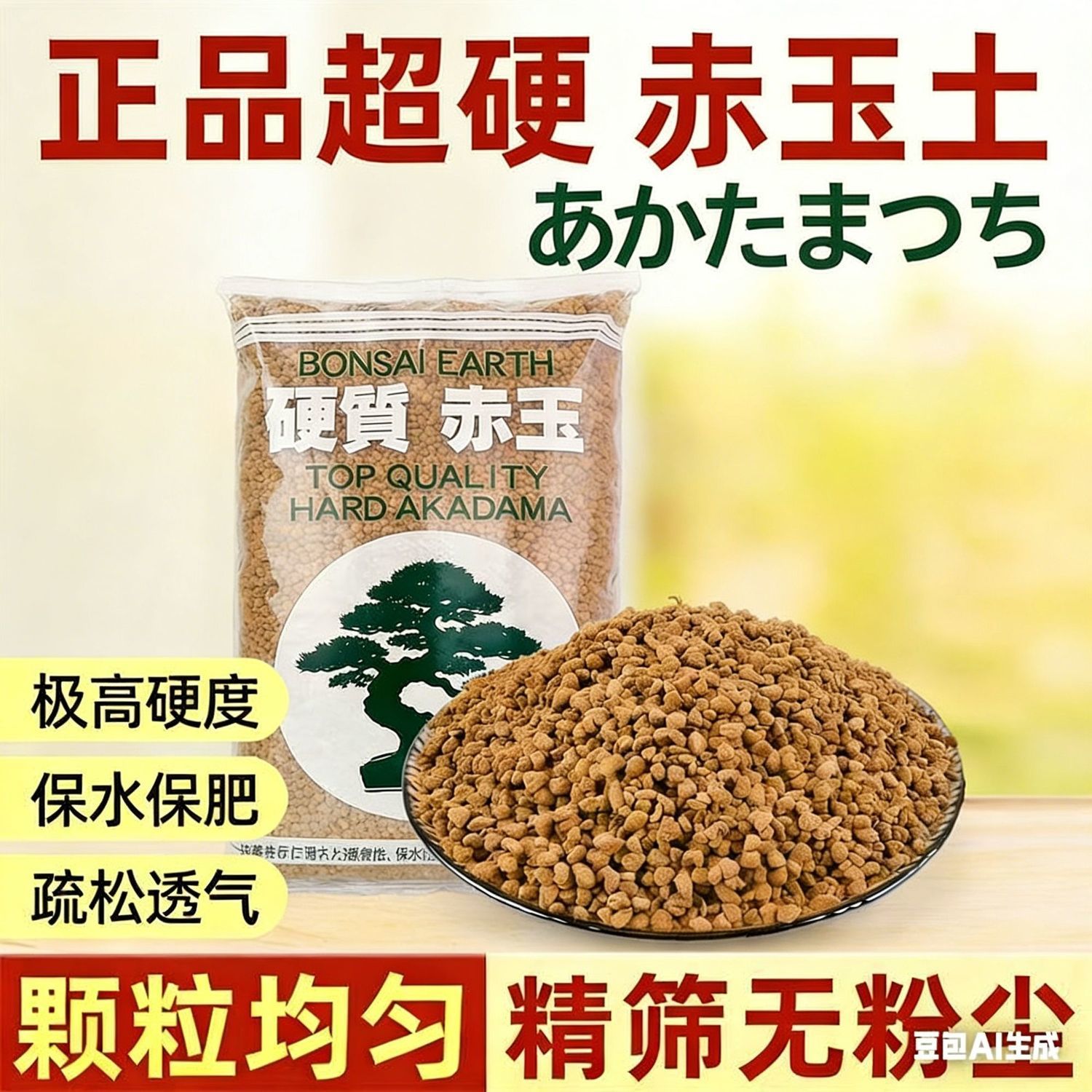 赤玉土三本正品多肉颗粒土盆景专用爬宠铺面硬质营养土