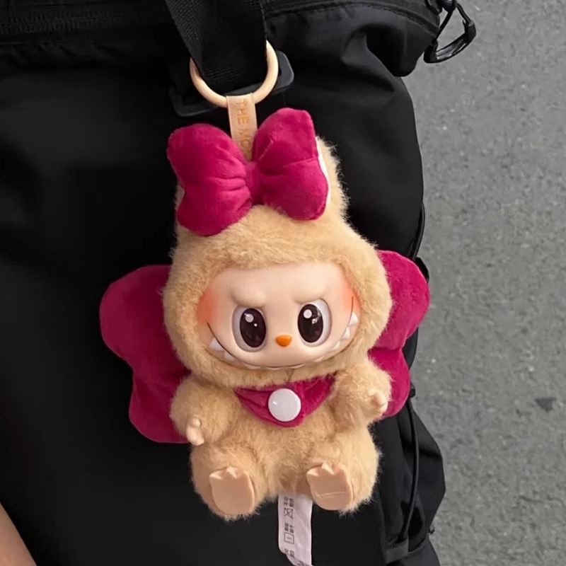 LABUBU蝴蝶结娃衣17cm马卡龙坐坐派坐姿一二代适用拉布布衣服换装