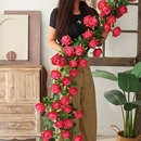 饰 花艺装 仿真莫奈花藤玫瑰藤蔓假月季 花藤条门头景区商场布景软装