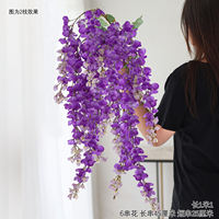 Simulated Acacia, giant wisteria, long branches, strings of artificial flowers, silk flowers, hanging flower vines, photo shoots, vines, wedding decoration flowers thumbnail 3
