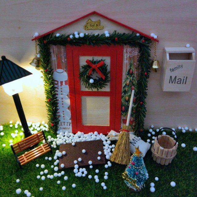 mini diy dollhouse christmas tree miniature ornaments christ
