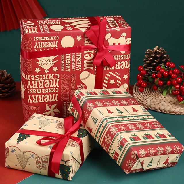 70*50cm christmas gift wrapping craft paper roll diy gift pa