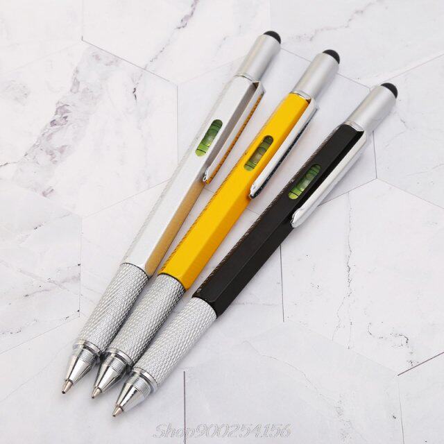 6 in 1 metal pen multifunction tool ballpoint pen screwdrive