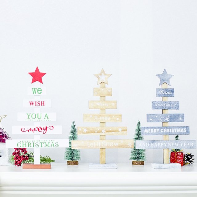 2022 new merry christmas xmas tree desktop ornament colorful