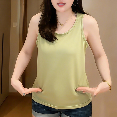 宽松显瘦冰丝背心女春夏新款慵懒遮肚外穿西服内搭遮副乳打底吊带